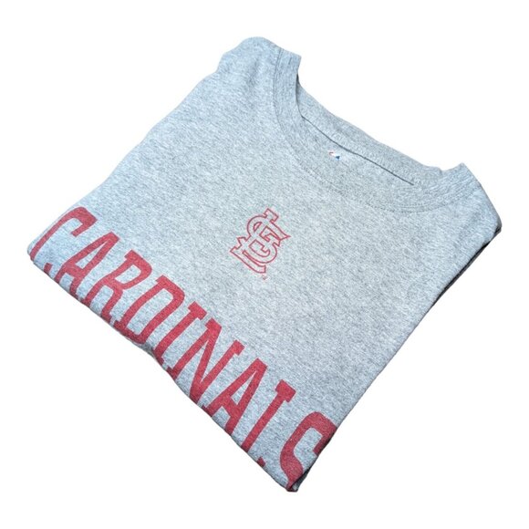 ST. LOUIS CARDINALS Gray Majestic Short Sleeve T-shirt L - Picture 1 of 10